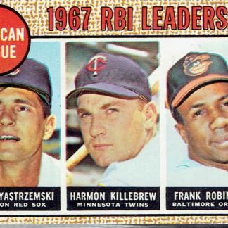 1968 Topps #4 AL RBI Leaders/ Carl Yastrzemski/ Harmon Killebrew/ Frank Robinson