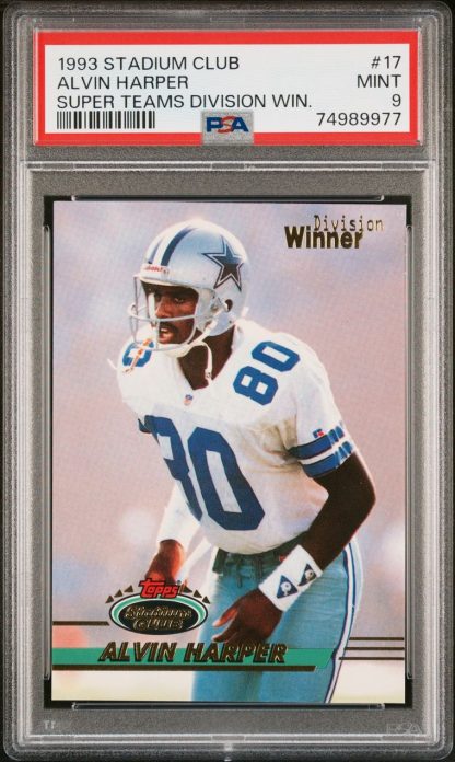 1993 Stadium Club Super Teams Division Winners #17 Alvin Harper (PSA 9)